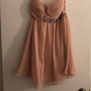 mini short flowy  light pink/nude dress